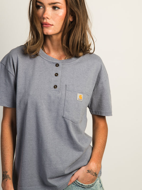 CARHARTT HENLEY T-SHIRT - WISTERIA