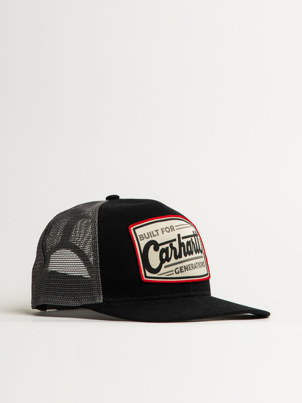 CARHARTT CASQUETTE AVEC PATCH CONSTRUIT EN TOILE MESH - NOIR