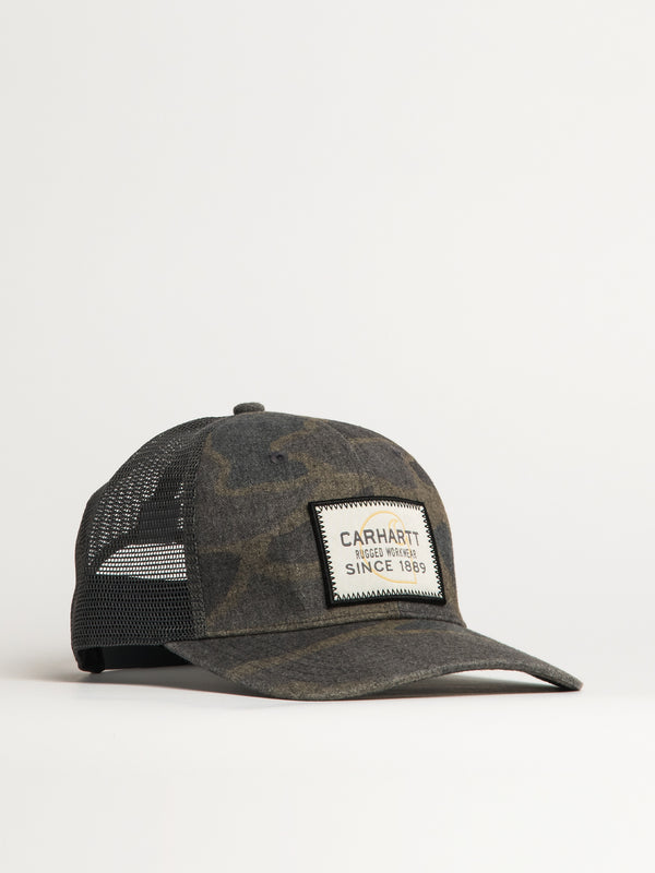 CARHARTT WOOL MESH BACK CAMO PITCH CAP