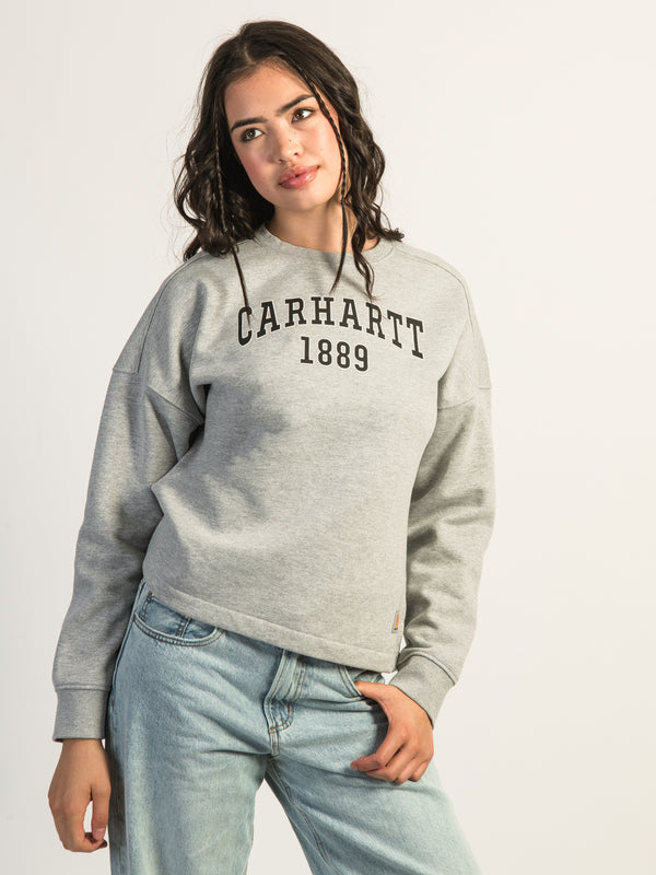 CARHARTT LOOSE FIT MIDWEIGHT GRAPHIC CREWNECK - HEATHER GREY