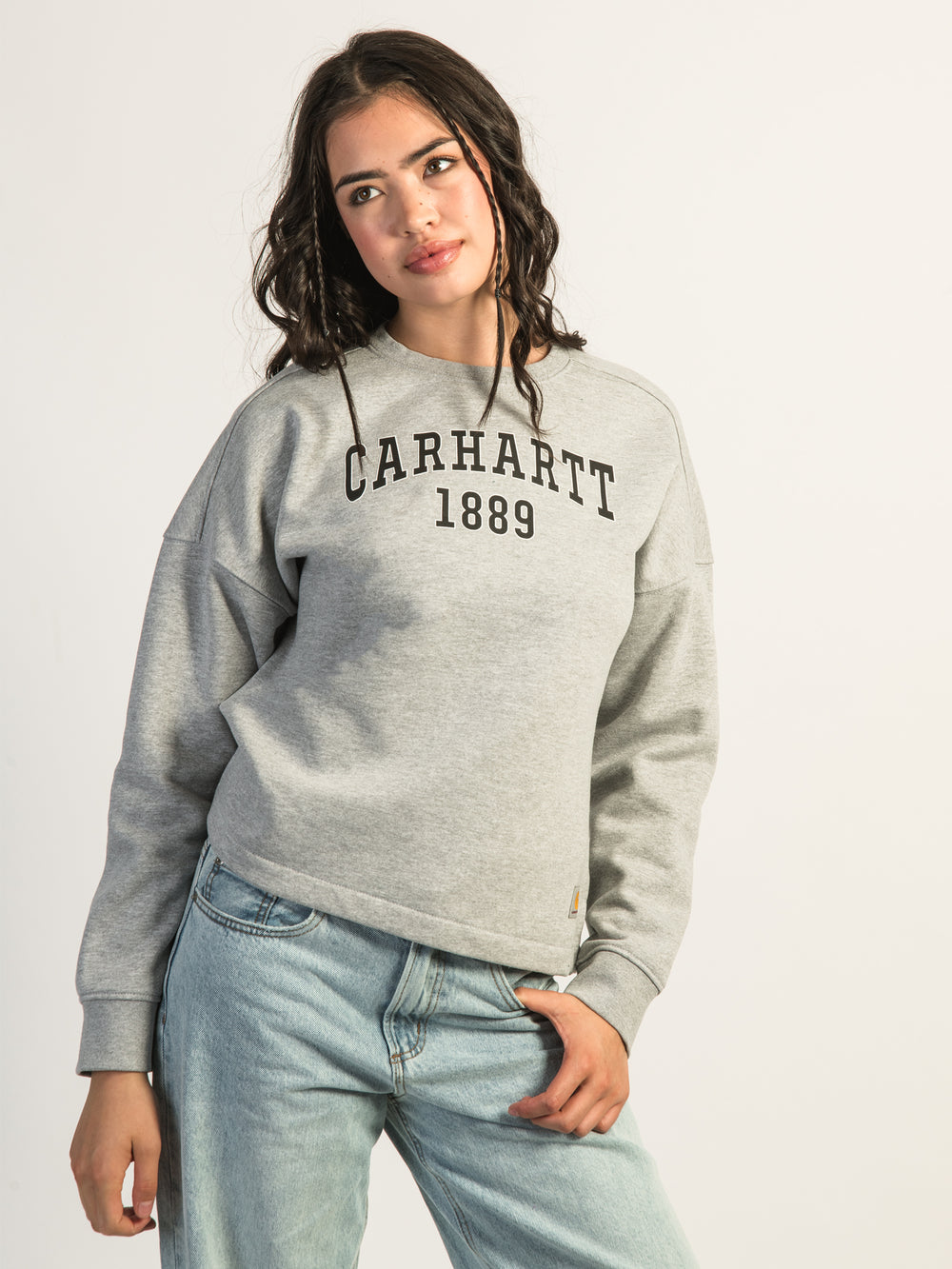 CARHARTT LOOSE FIT MIDWEIGHT GRAPHIC CREWNECK - HEATHER GREY