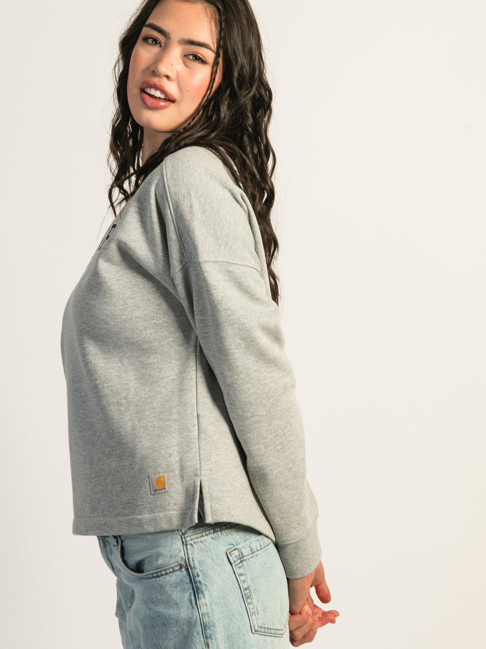 CARHARTT LOOSE FIT MIDWEIGHT GRAPHIC CREWNECK - HEATHER GREY