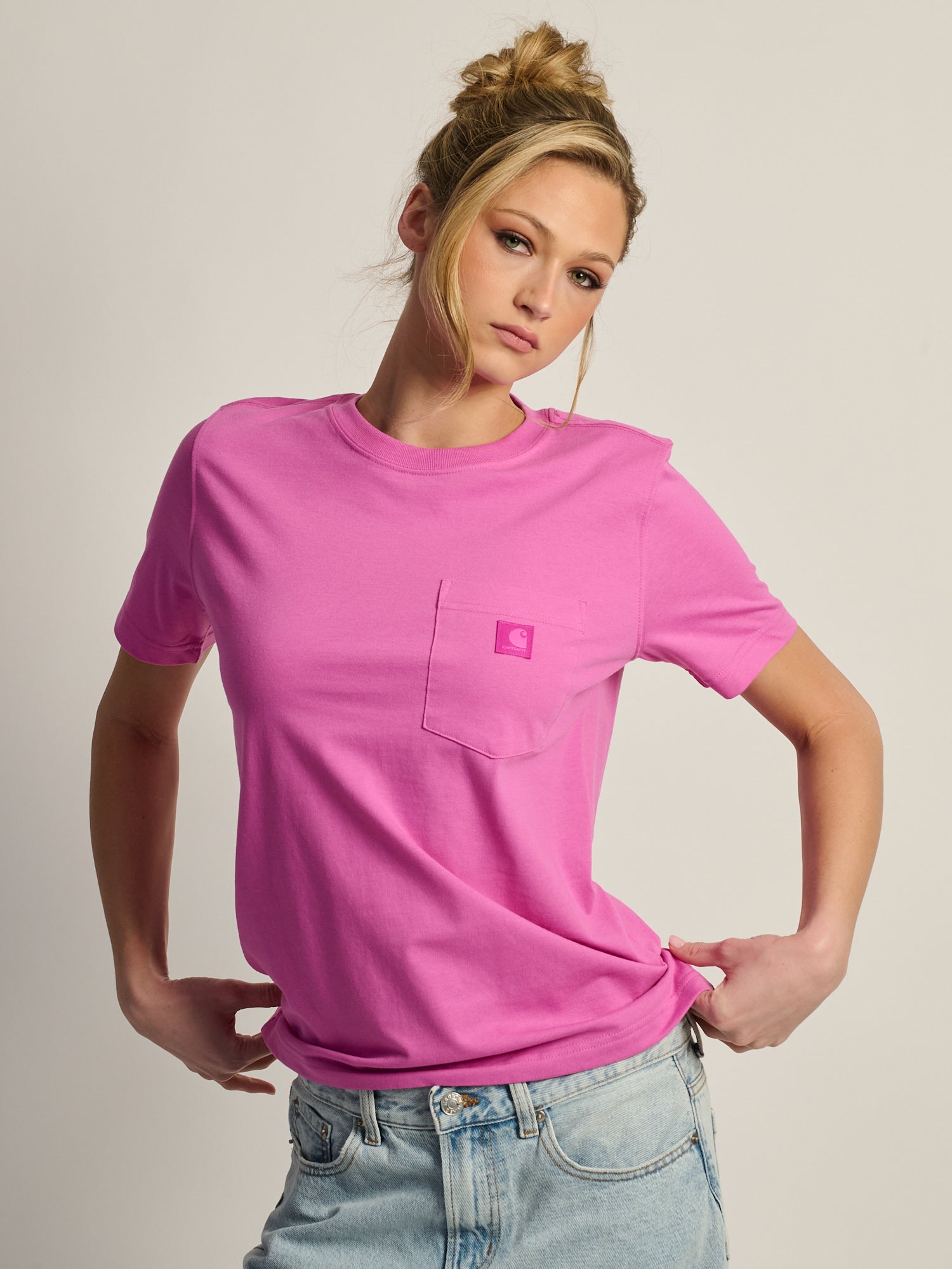 CARHARTT IRVINE RELAXED TEE - FUSCHIA