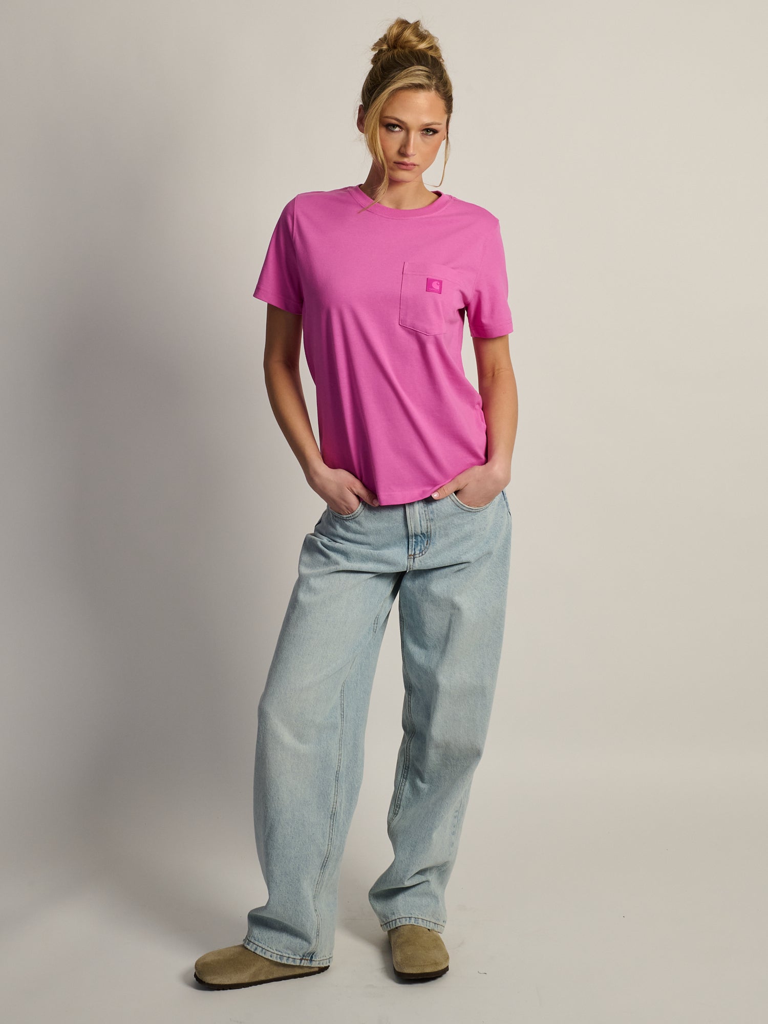 CARHARTT IRVINE RELAXED TEE - FUSCHIA