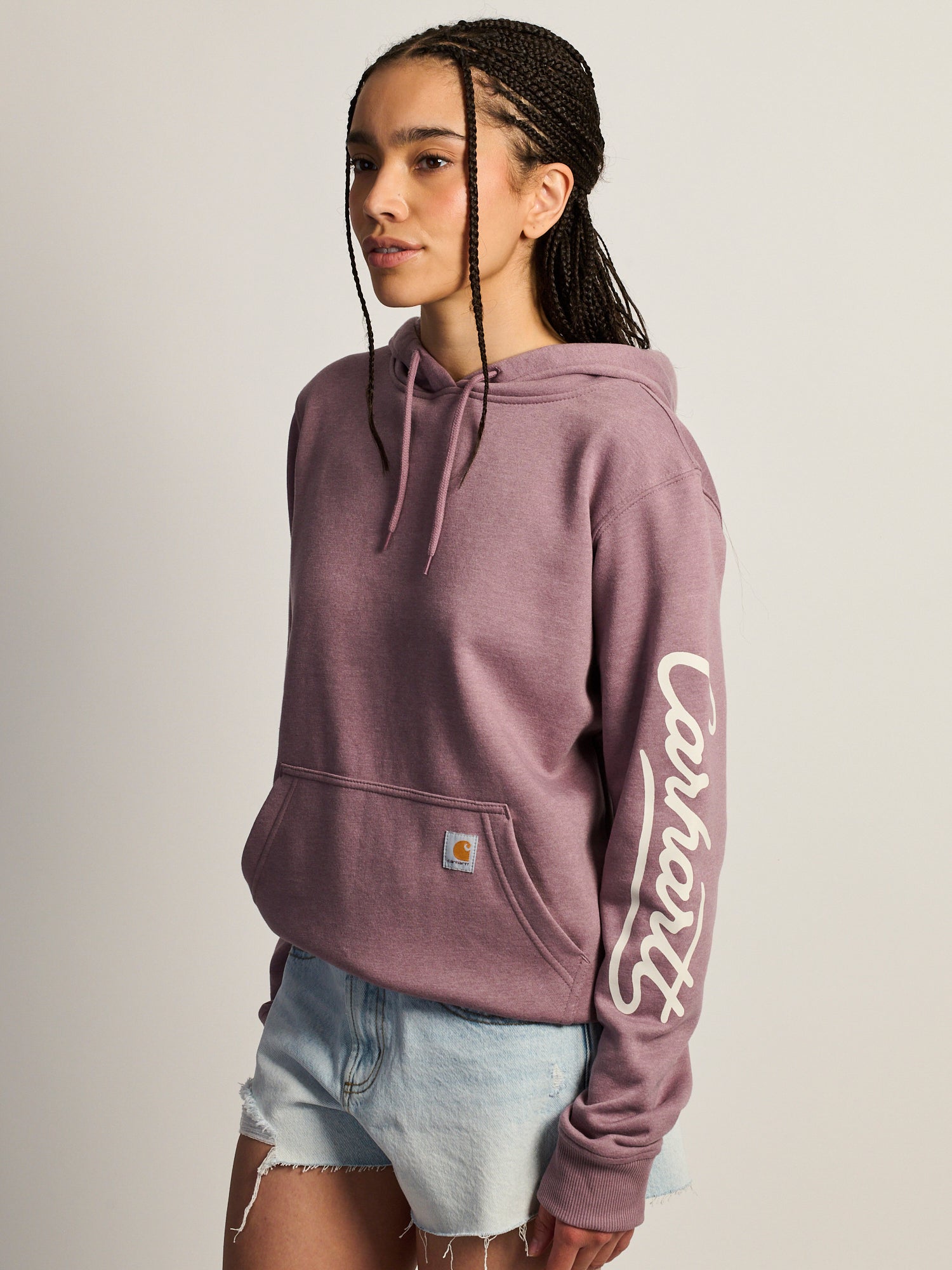 CARHARTT SAWYER SCRIPT LOGO SWEATER - BERRY