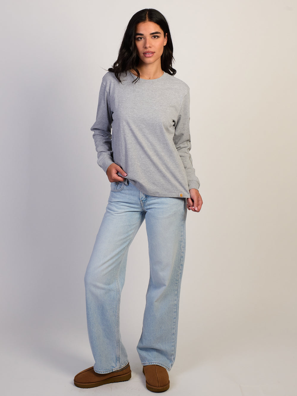 CARHARTT IRVINE LOOSE LONG SLEEVE LOGO TEE