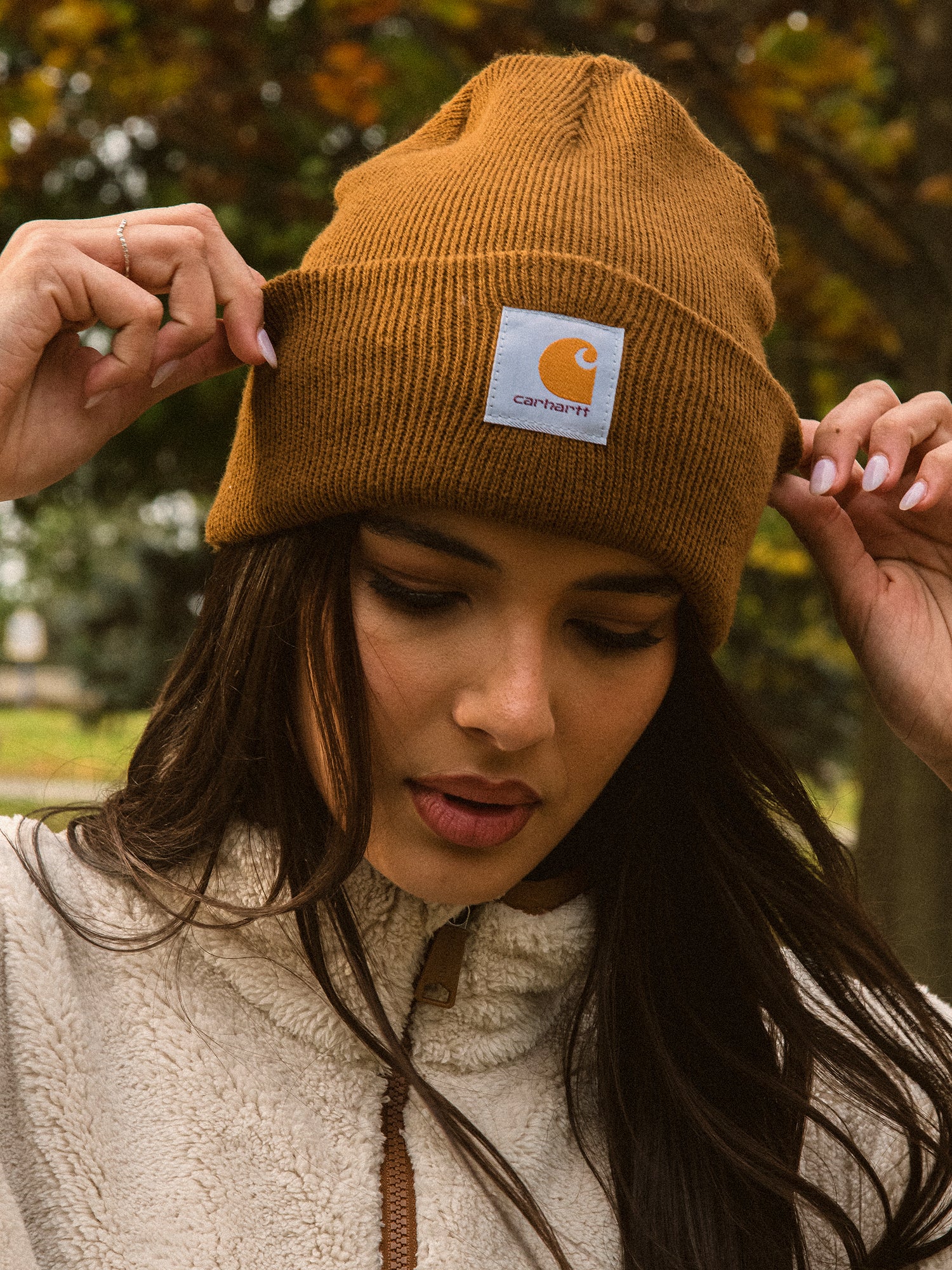 WATCH BEANIE CARHARTT BROWN