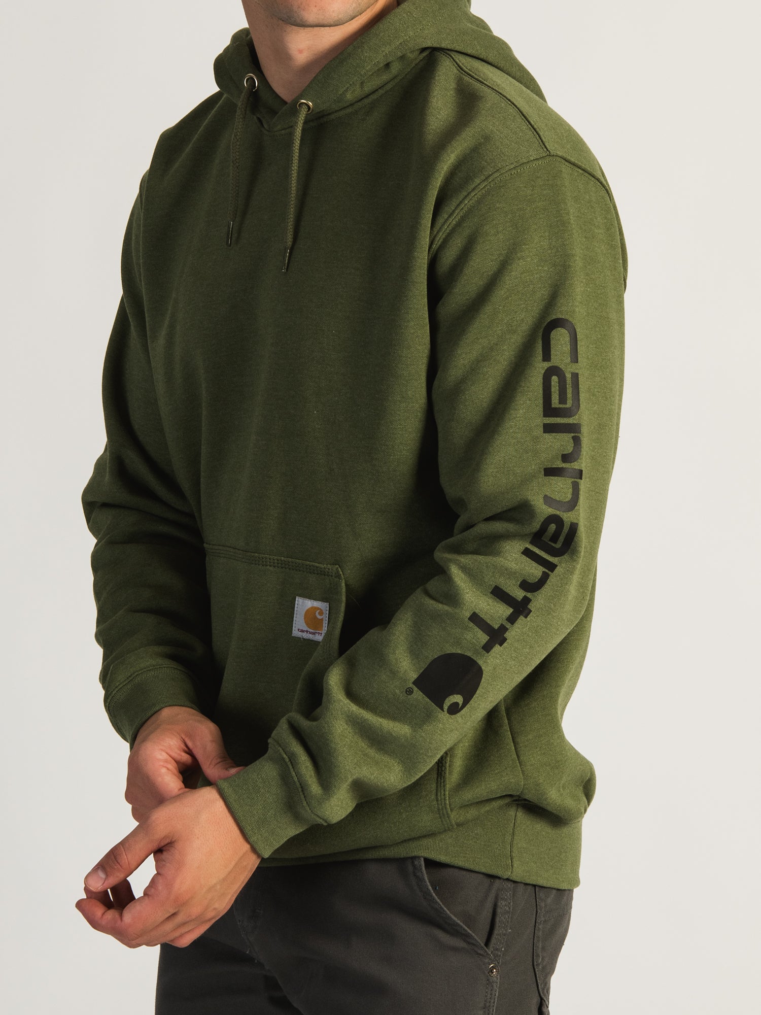 Green carhartt clearance hoodie