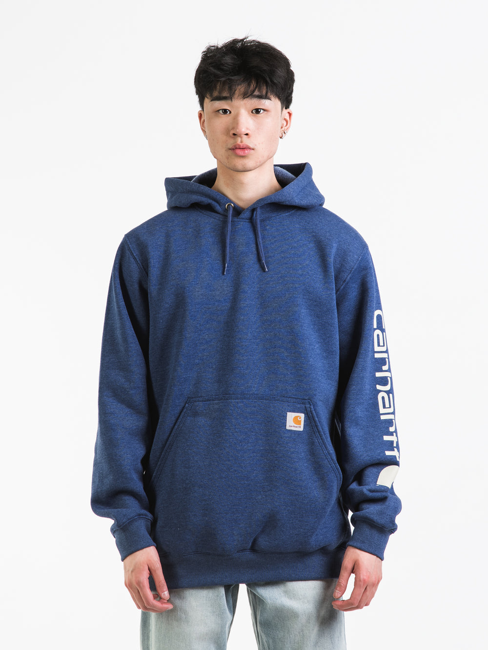 CARHARTT LOOSE FIT MIDWEIGHT LOGO SLEEVE HOODIE - CLEARANCE