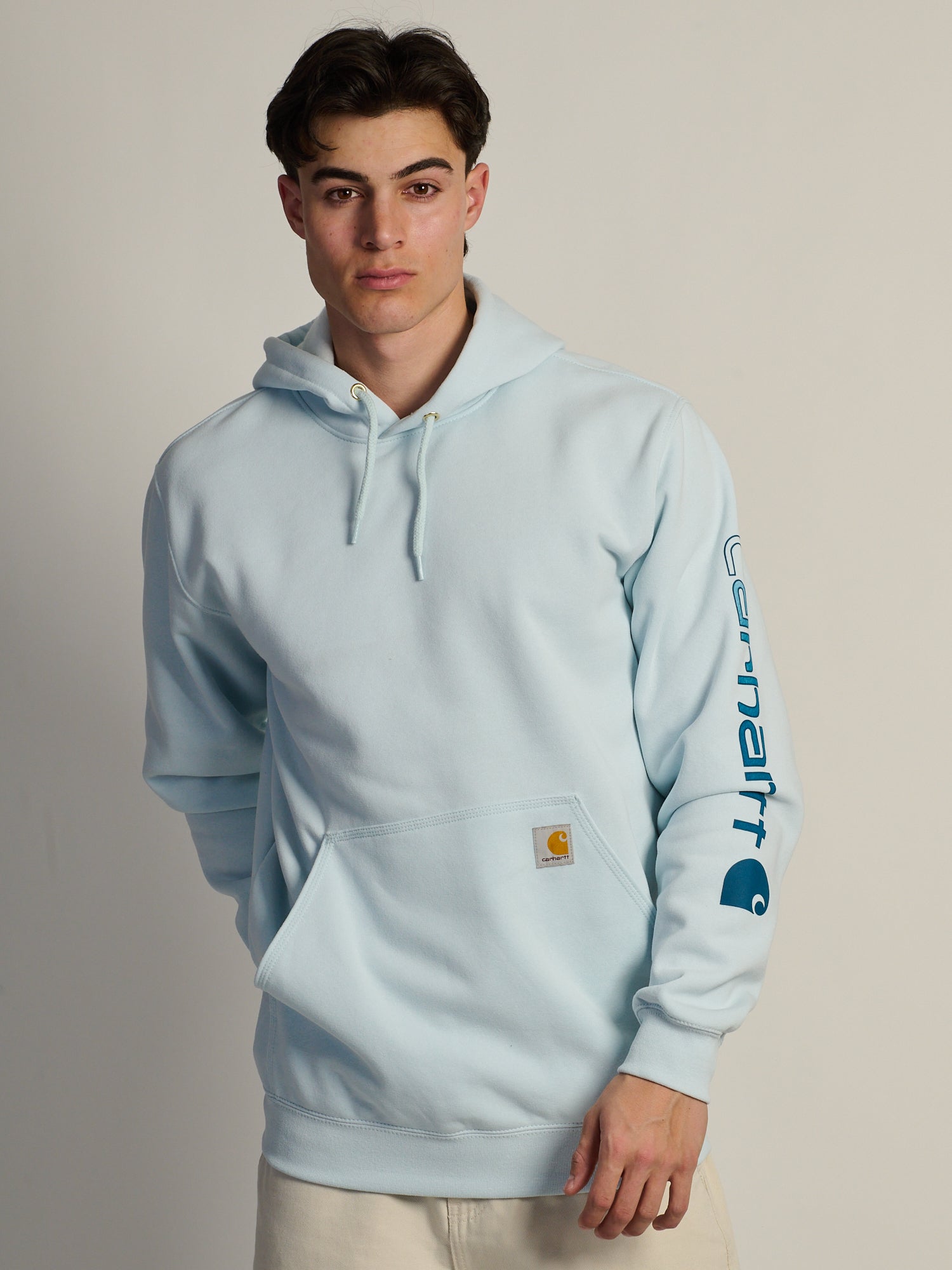 CARHARTT LOGO SLEEVE PULL OVER HOODIE