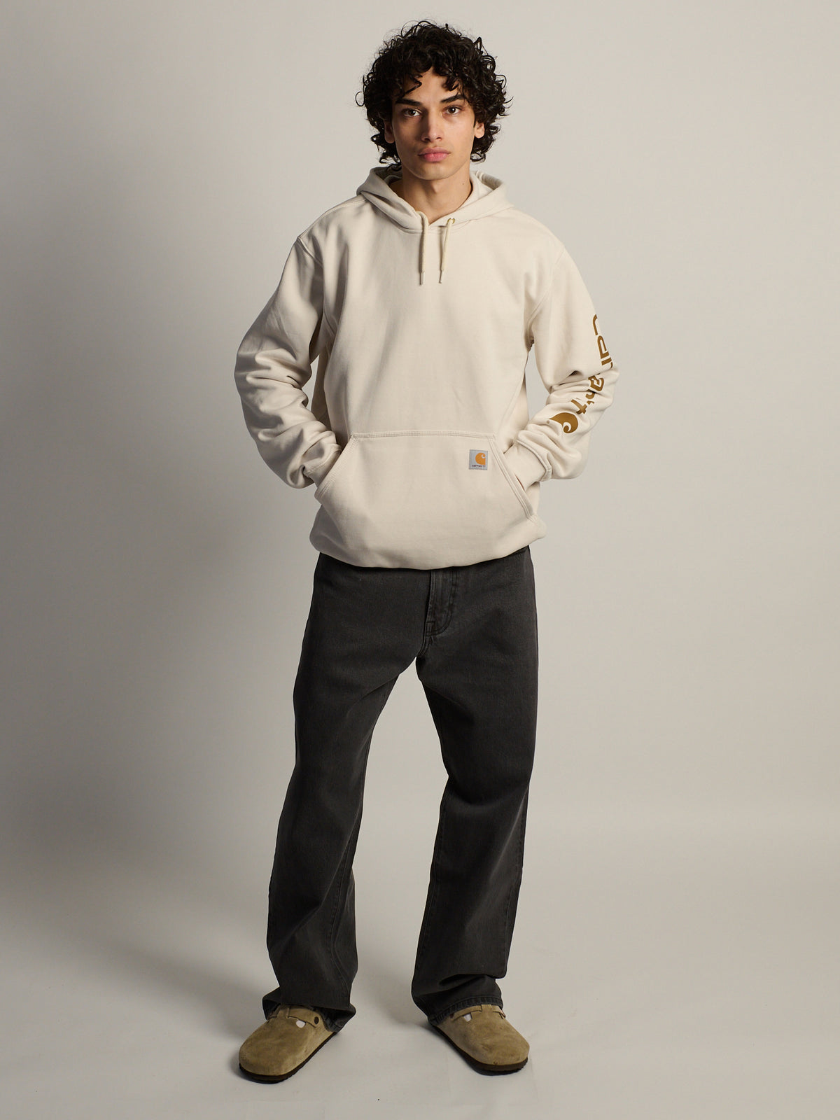 CARHARTT LOOSE FIT MIDWEIGHT LOGO SLEEVE HOODIE