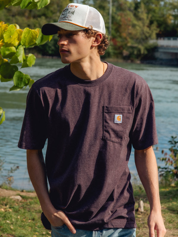 CARHARTT WORKWEAR POCKET T-SHIRT - SEPIA
