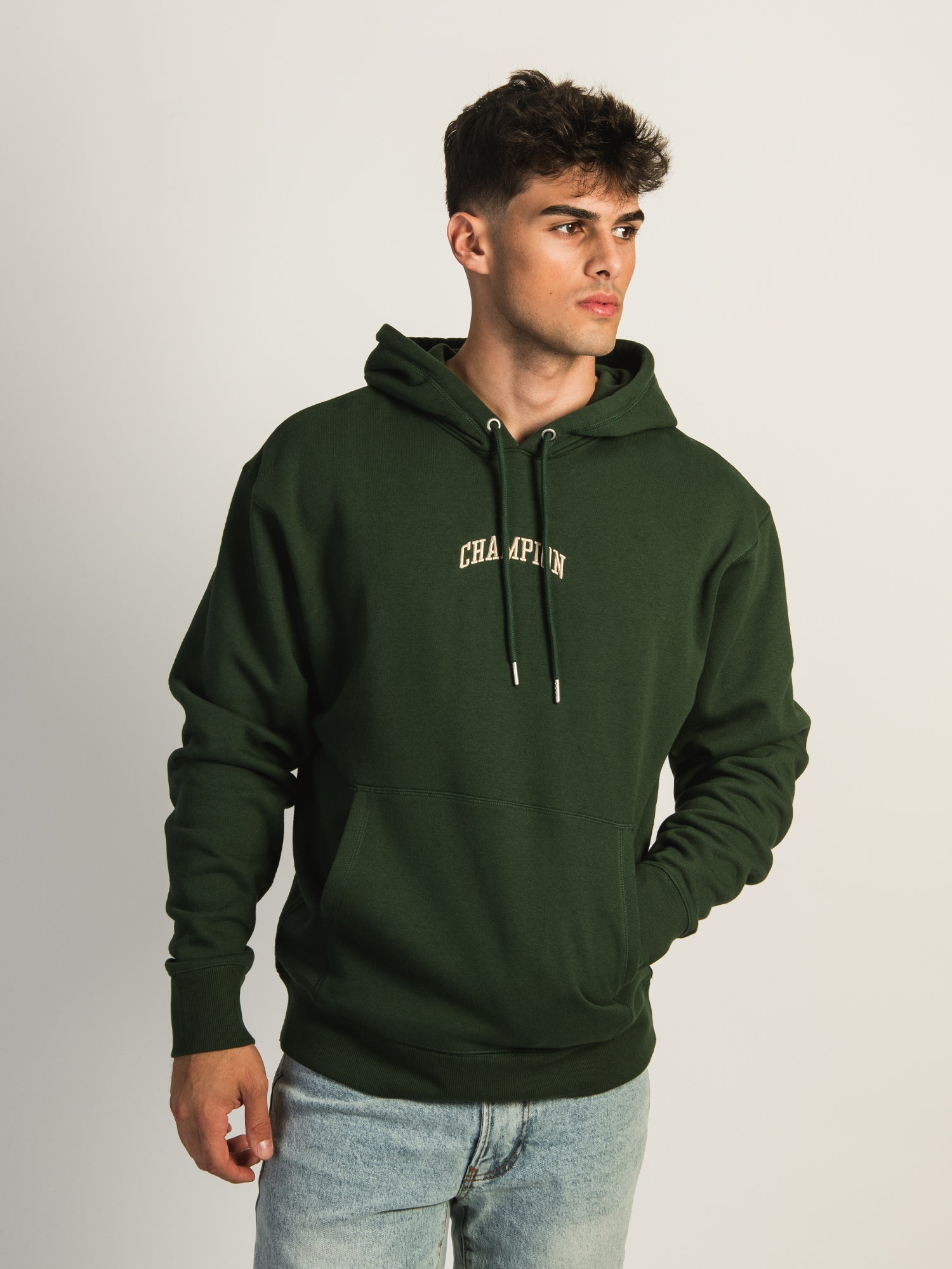 Green and sales grey champion hoodie