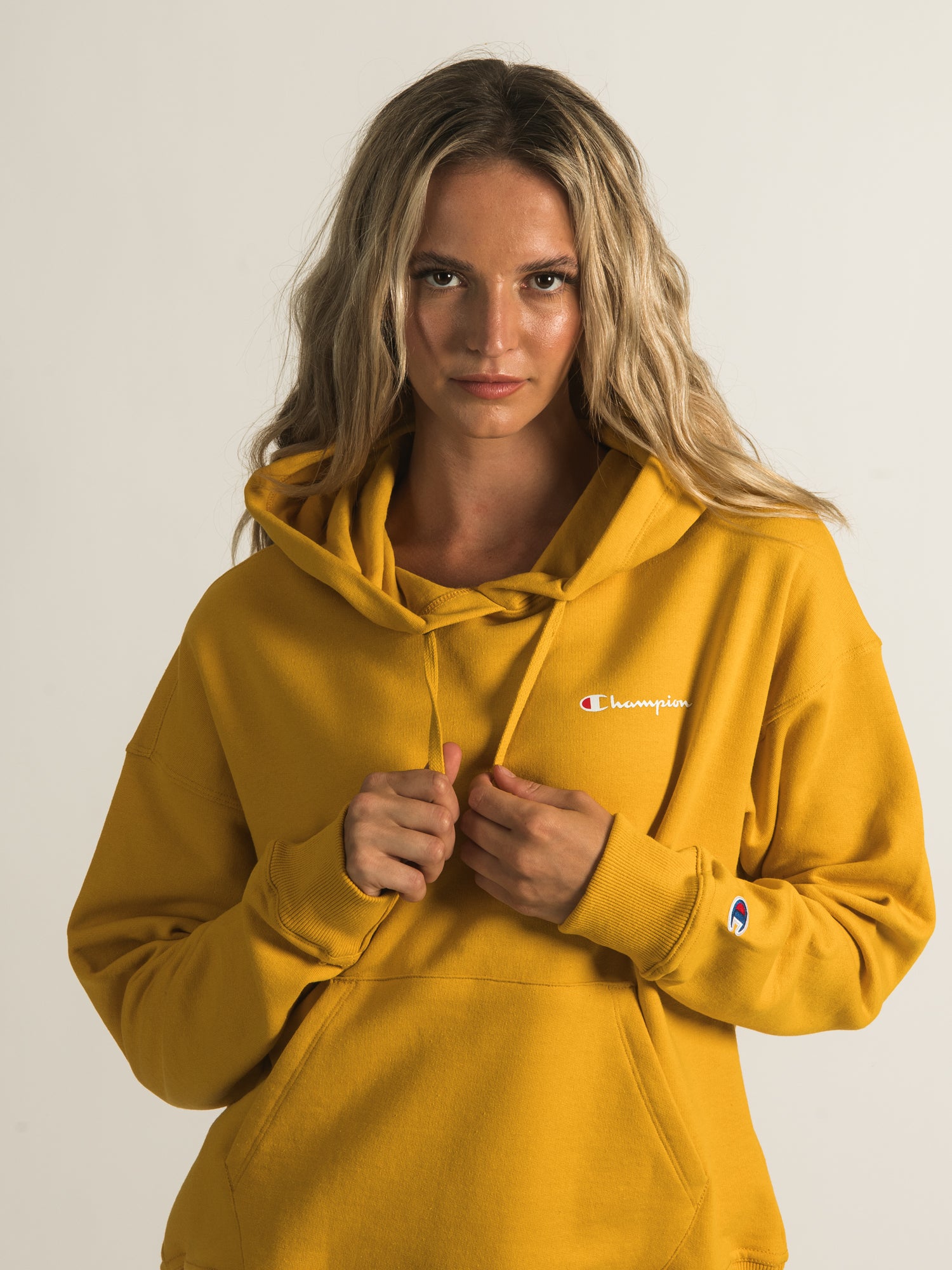 Women's champion store yellow hoodie