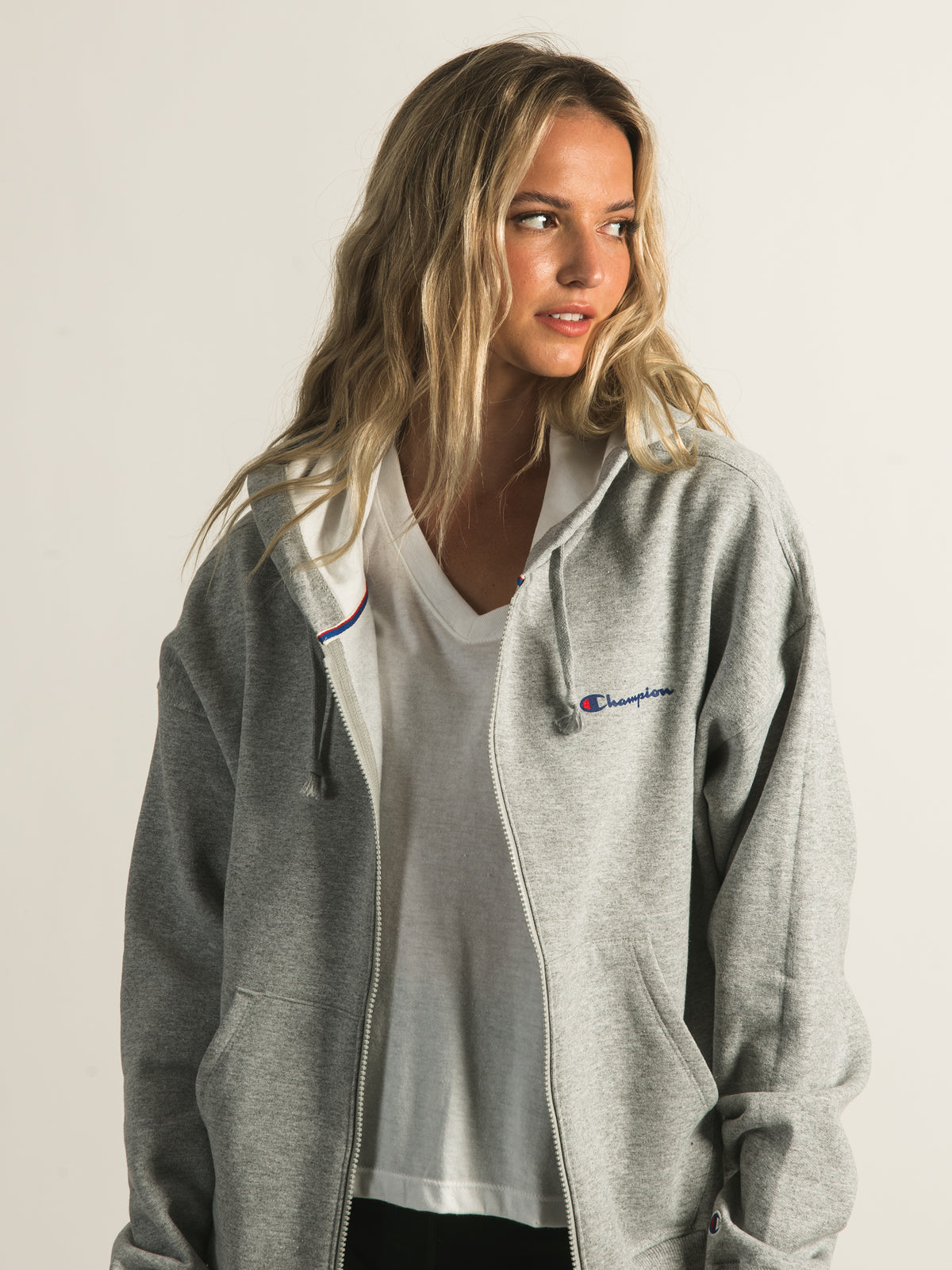 Champion gray sale hoodie womens