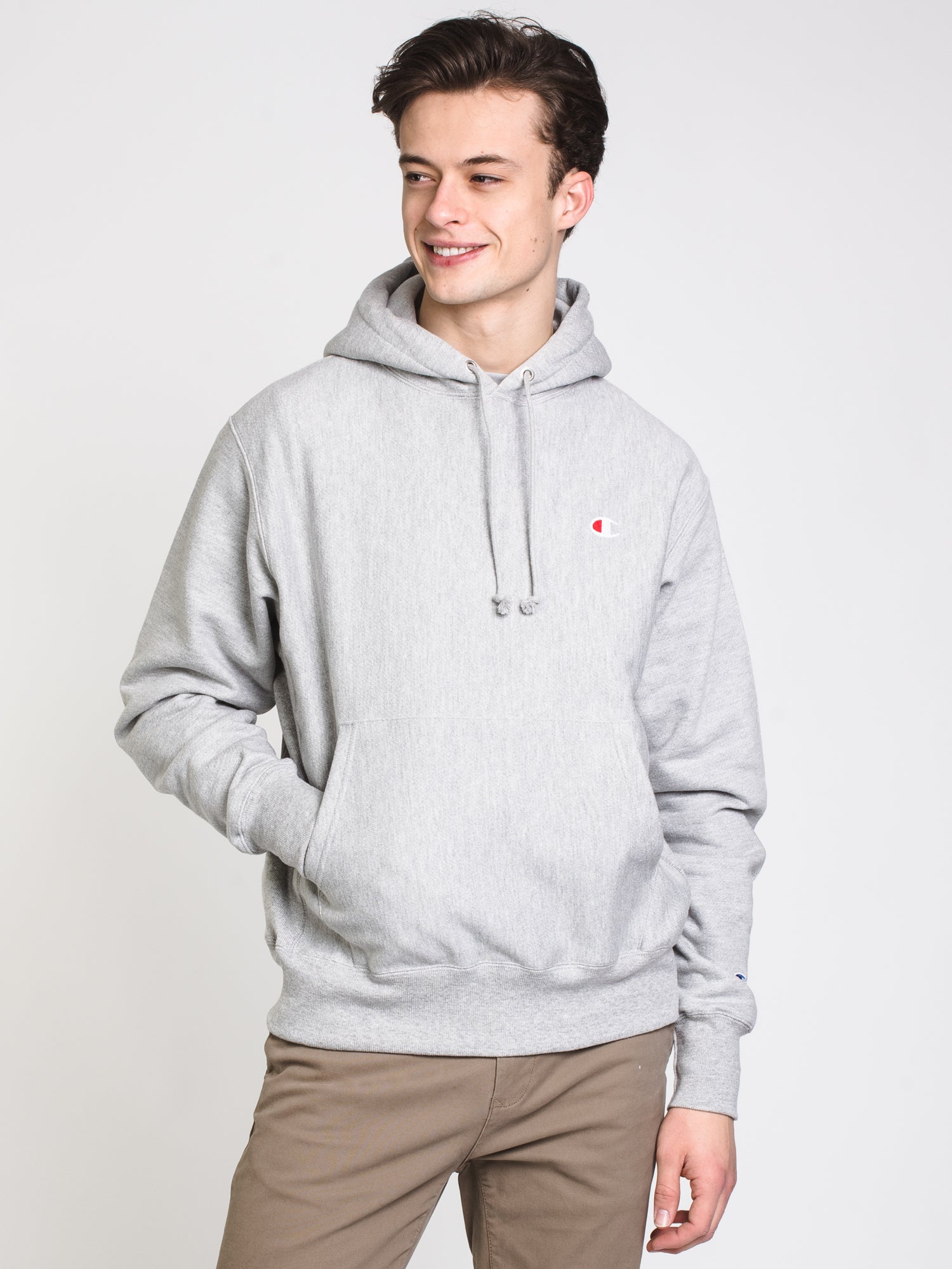 Mens grey best sale champion hoodie