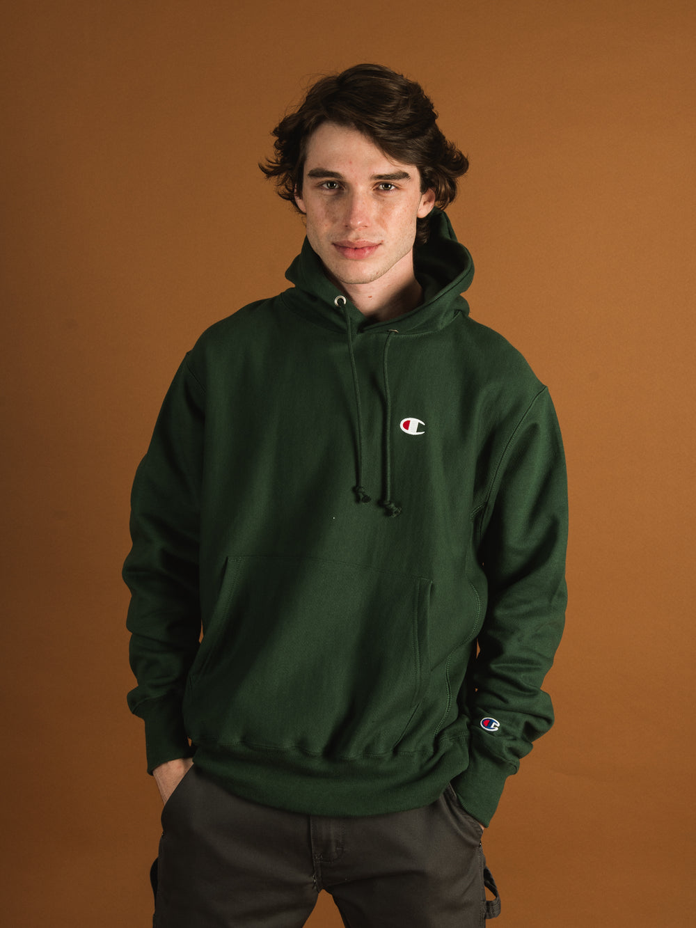 Champion Reverse Weave Hoodie Dark Green Champion Reverse Weave