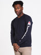 CHAMPION MENS CLASSIC SLV LONG SLEEVE T-SHIRT- NAVY - CLEARANCE - Boathouse