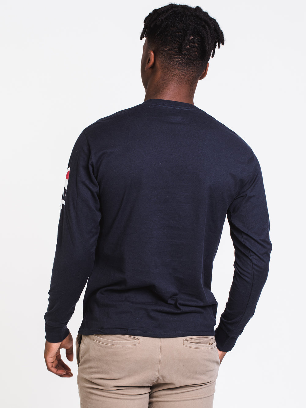 MENS CLASSIC SLV LONG SLEEVE T-SHIRT- NAVY - CLEARANCE