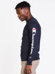 CHAMPION MENS CLASSIC SLV LONG SLEEVE T-SHIRT- NAVY - CLEARANCE - Boathouse