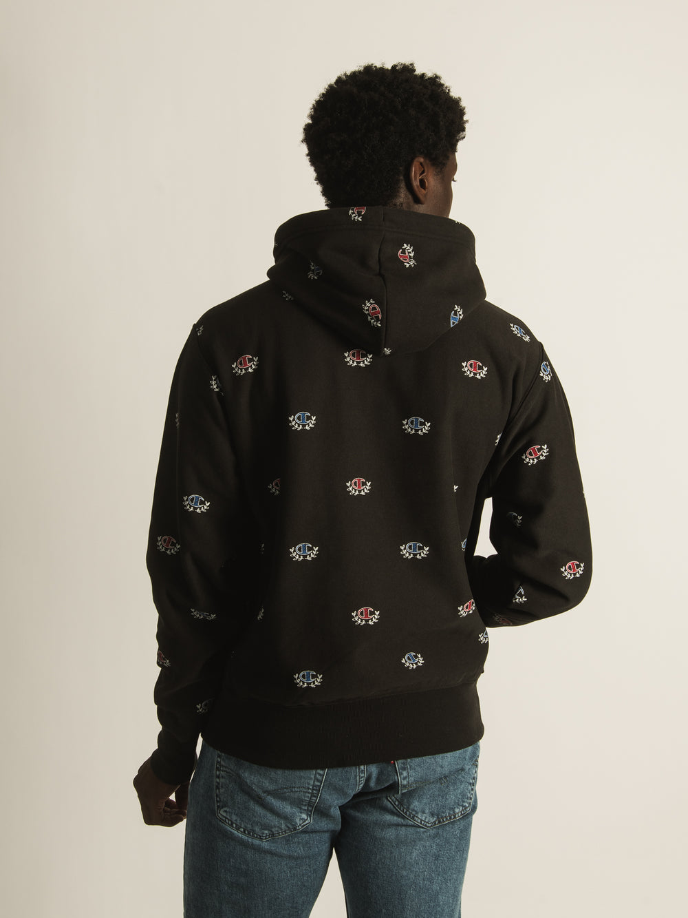 CHAMPION REVERSE WEAVE ALL OVER PRINT HOODIE - CLEARANCE
