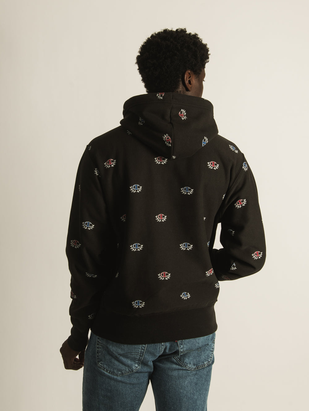 CHAMPION REVERSE WEAVE ALL OVER PRINT HOODIE CLEARANCE