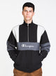 CHAMPION CHAMPION REVERSE WEAVE COLOUR BLOCK1/4 ZIP-BLACK - CLEARANCE - Boathouse