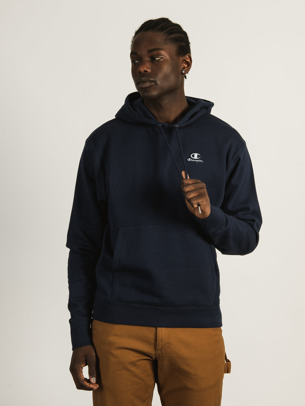 CHAMPION CLASSIC PULL OVER LEFT CHEST LOGO HOODIE