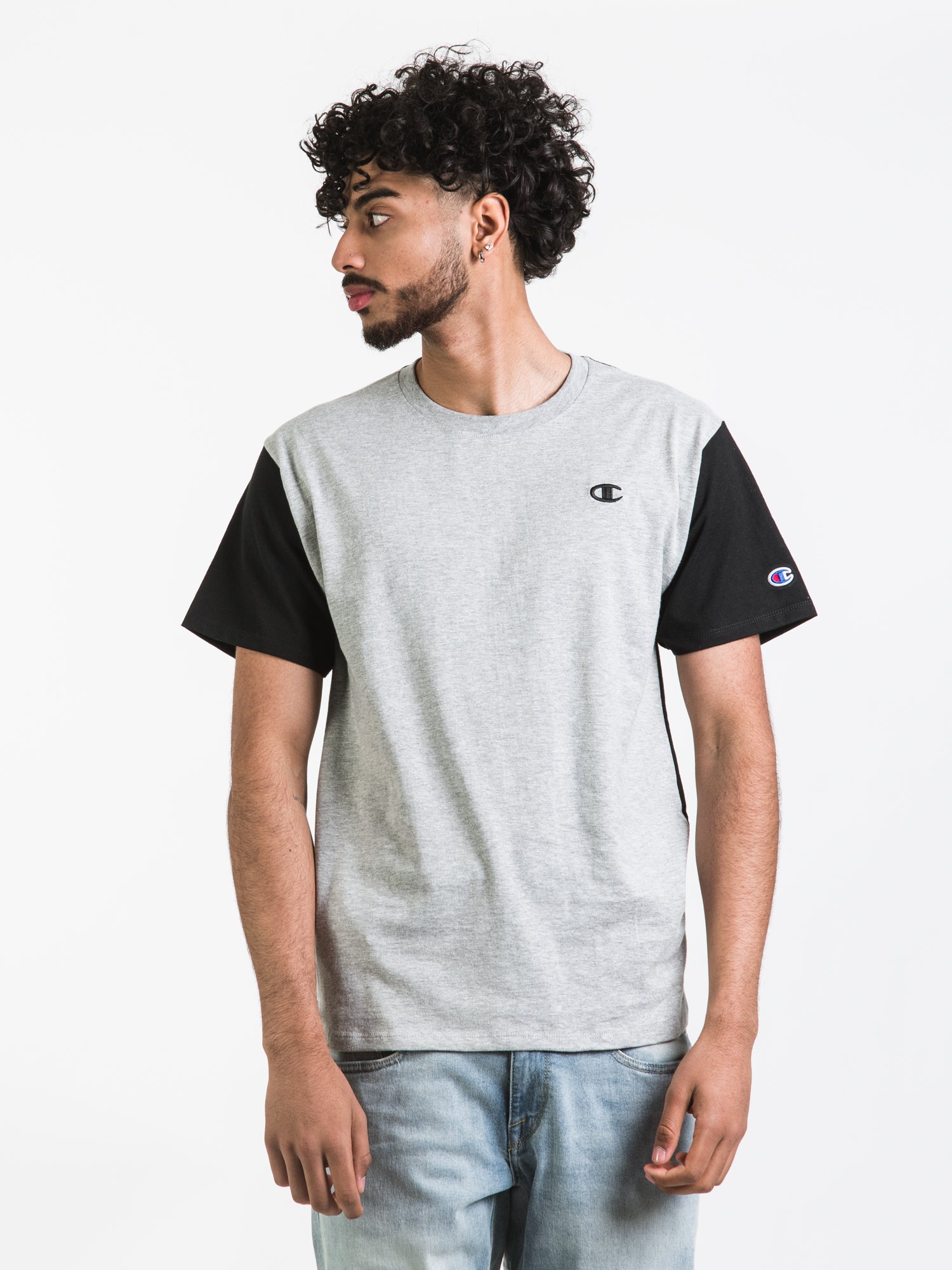 Champion basic best sale block crewneck