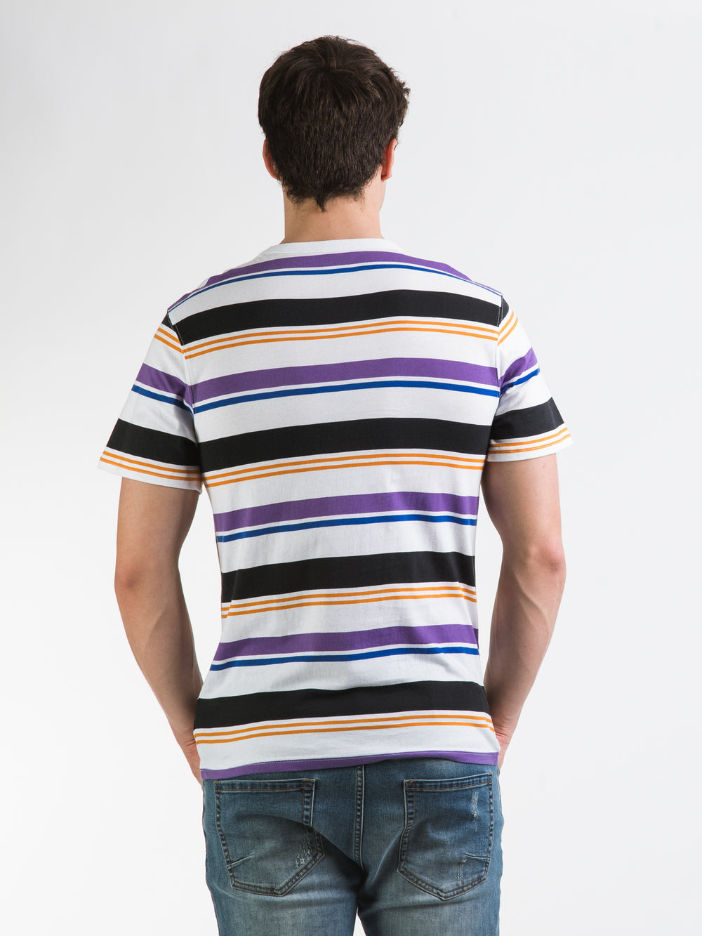 CHAMPION CLASSIC ALL OVER PRINT STRIPE T-SHIRT - CLEARANCE