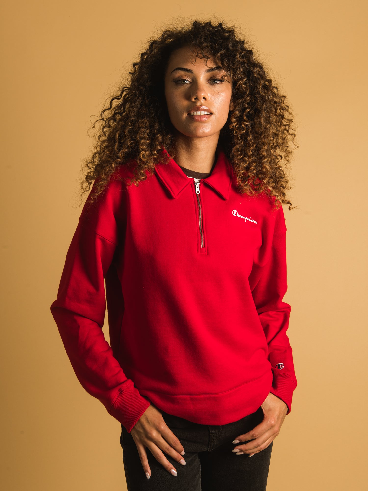 Champion red outlet sweater women's