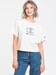 CHAMPION CHAMPION CROP SCRIPT BLOCKED TEE - CLEARANCE - Boathouse