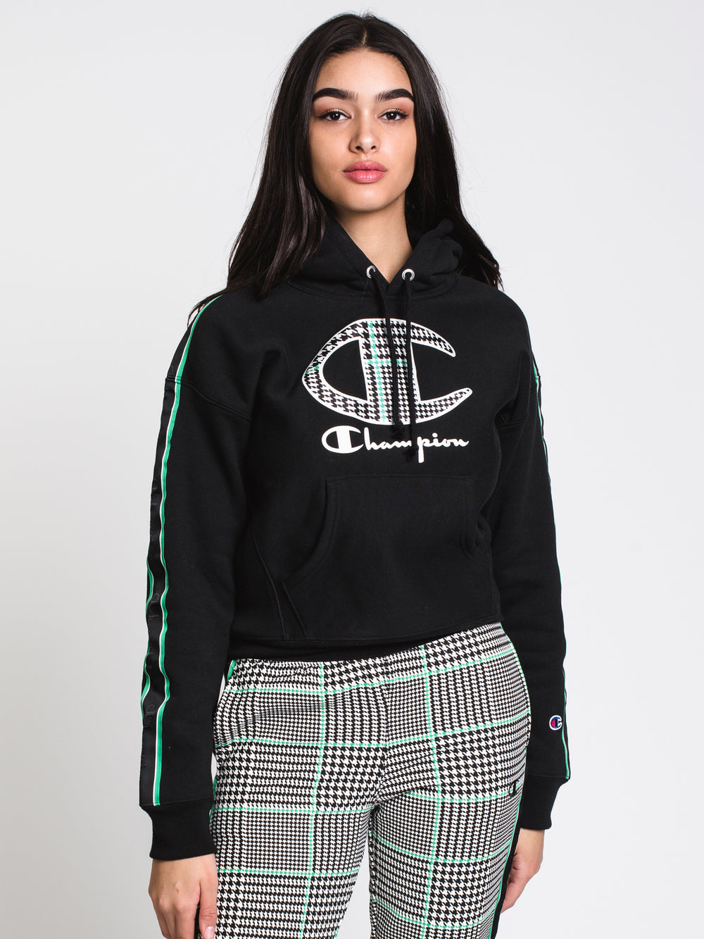 WOMENS HABERDASHERY TAPING PULLOVER - BLK - CLEARANCE