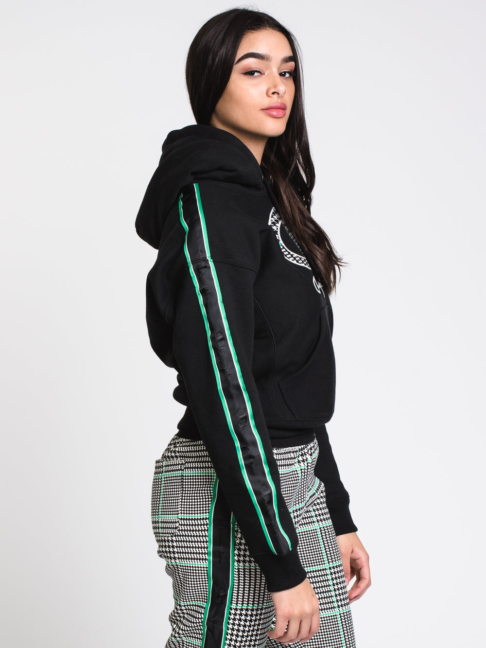 WOMENS HABERDASHERY TAPING PULLOVER - BLK - CLEARANCE