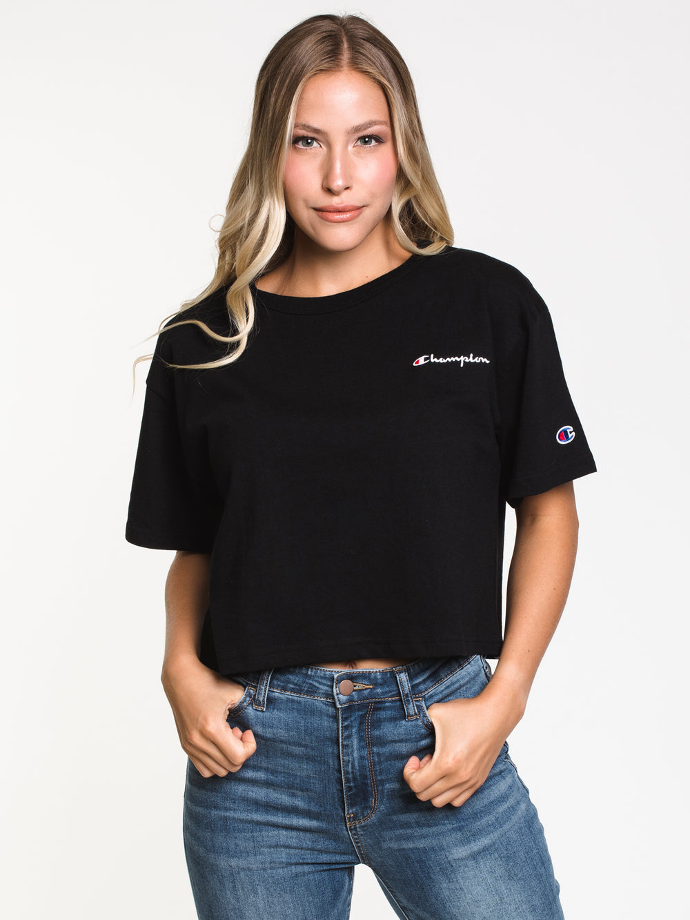 CHAMPION HERITAGE CROPPED TEE - CLEARANCE