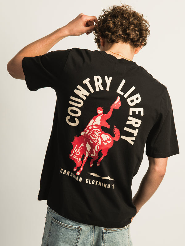COUNTRY LIBERTY BLACK HORSE RIDING TEE