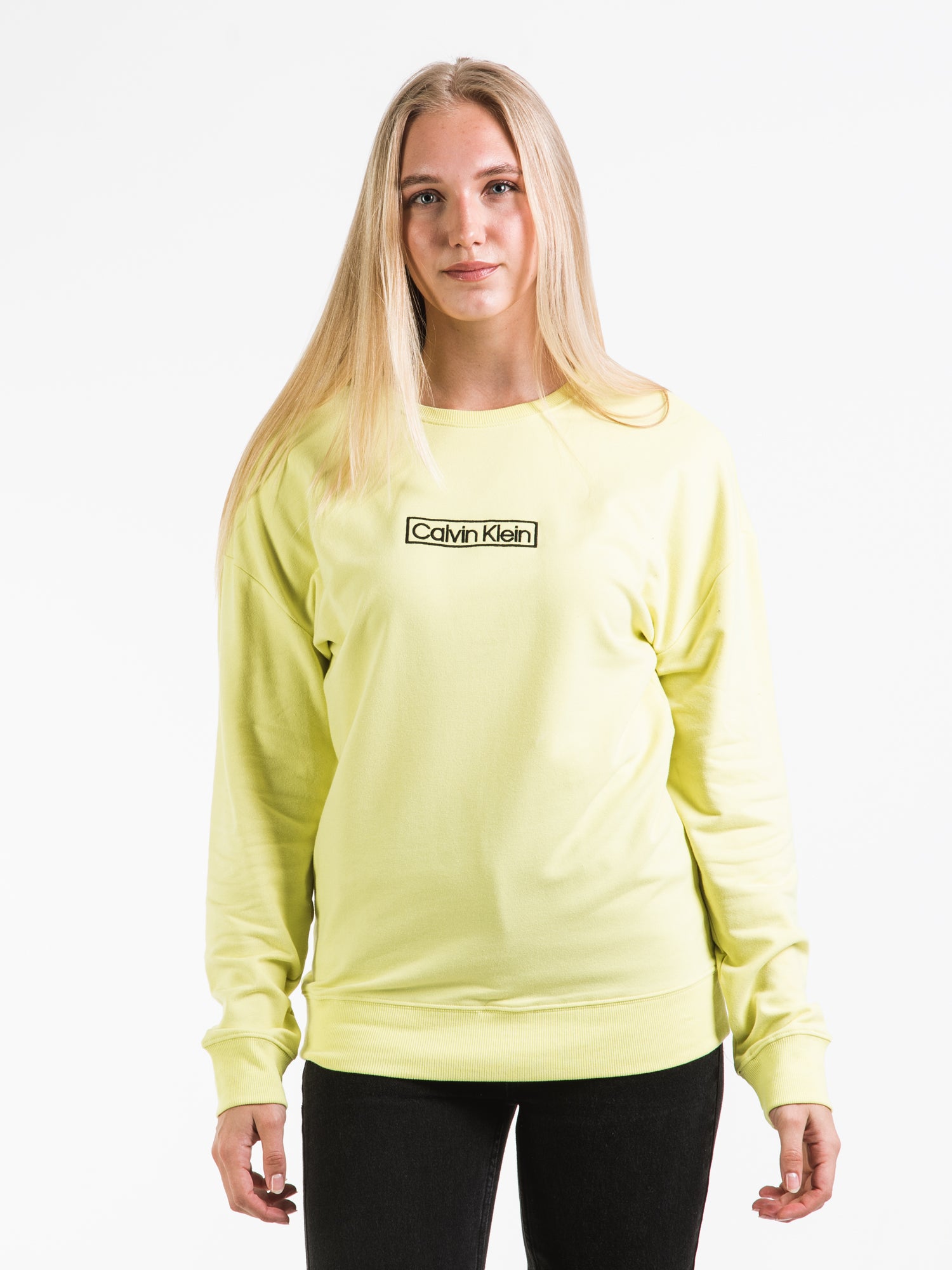 Calvin klein sale yellow sweatshirt