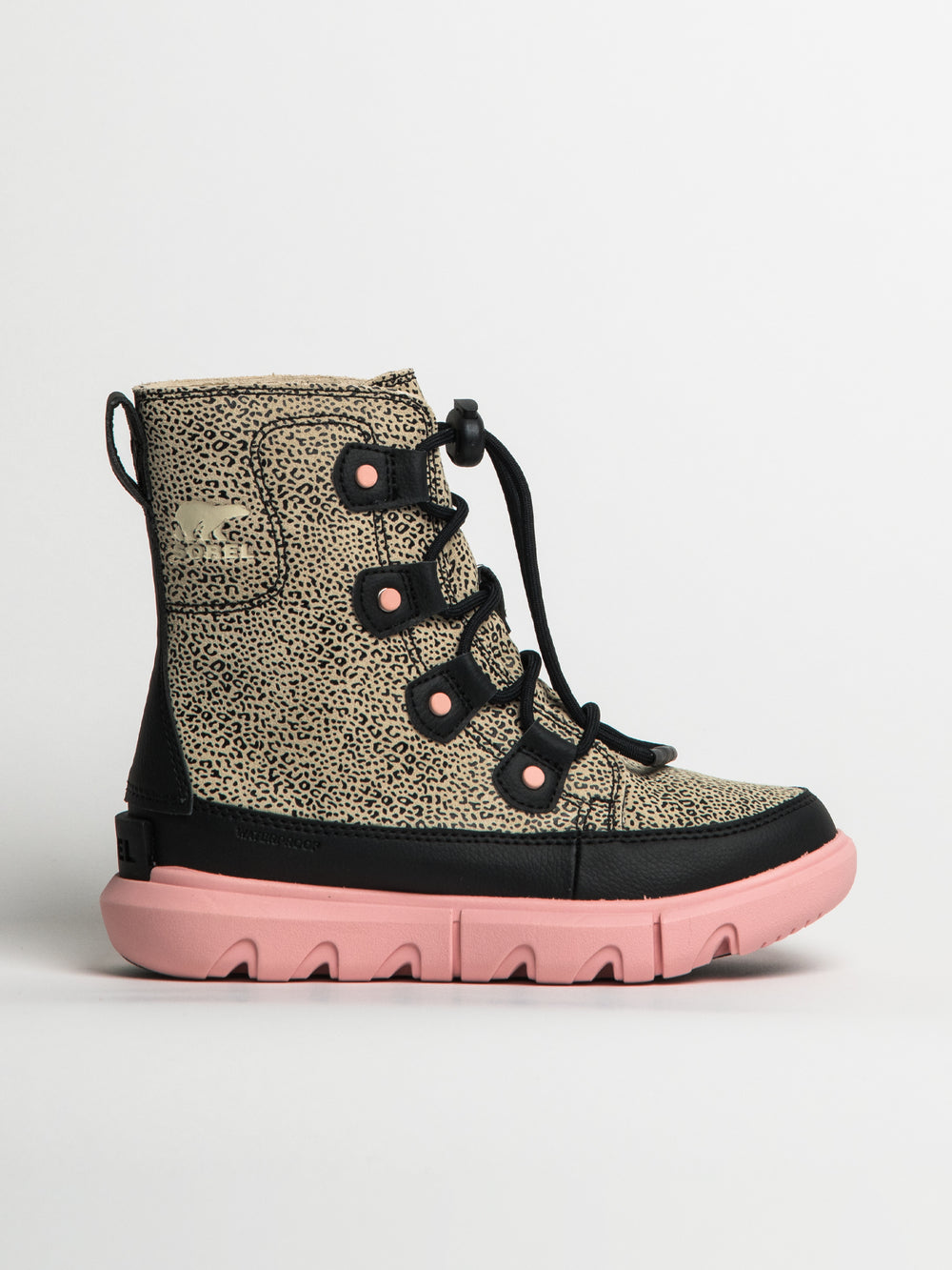 KIDS SOREL YOUTH EXPLORER LACE WATERPROOF BOOT