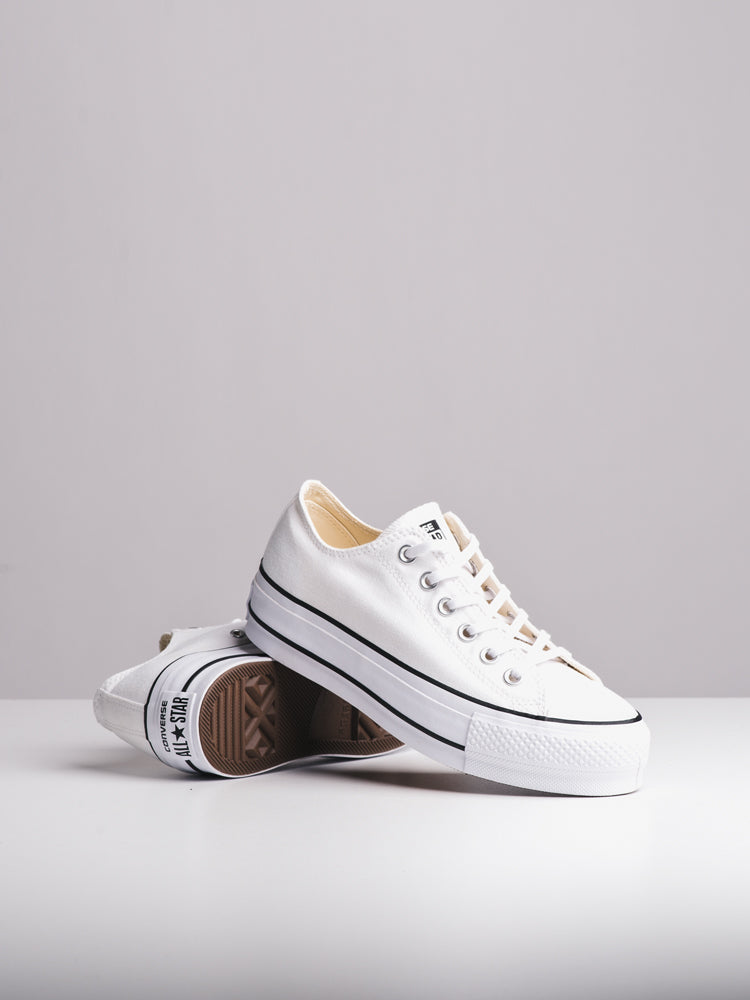 Womens white platform store converse