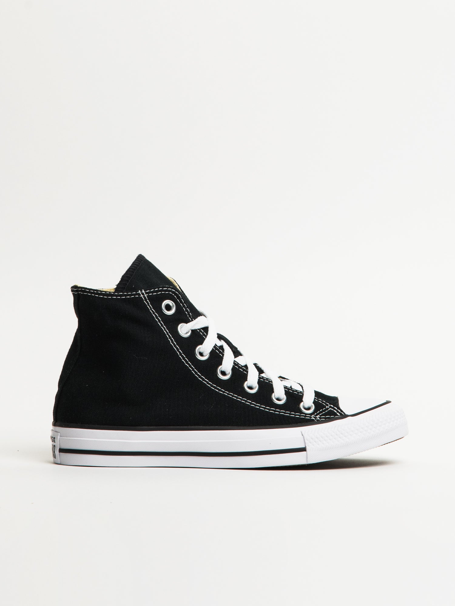 Womens black and white converse store high tops