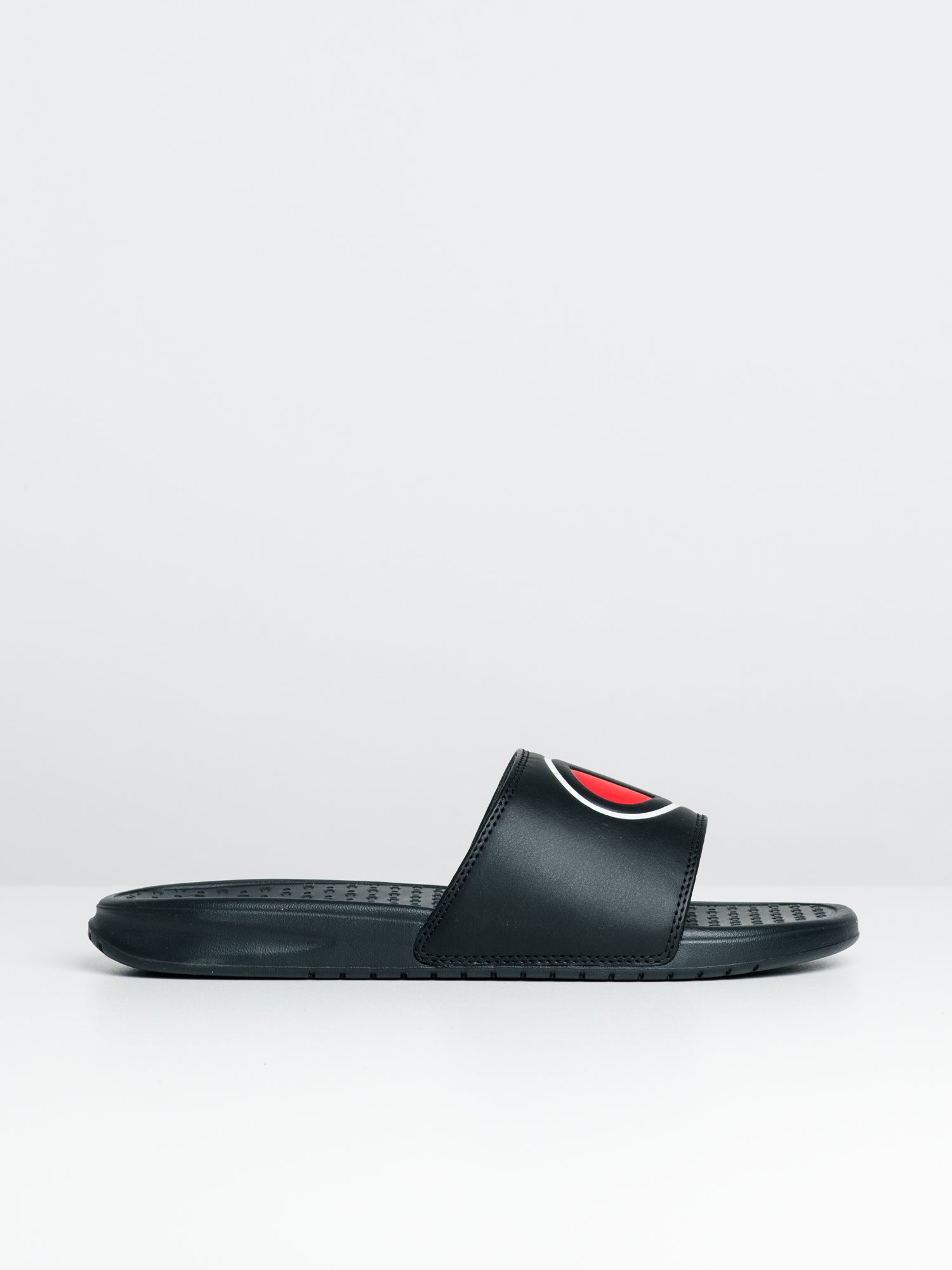 All black champion discount slides