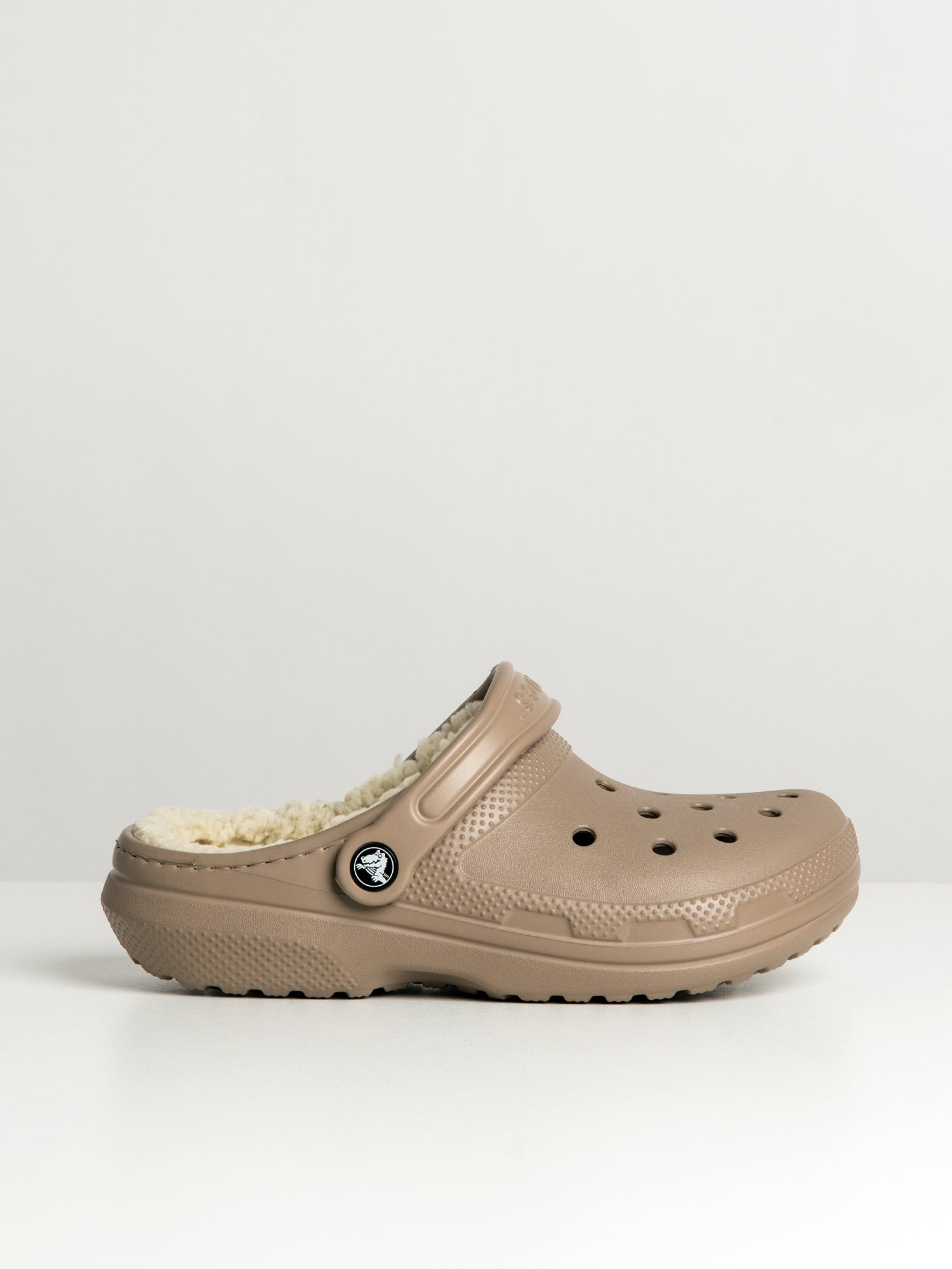 WOMENS CROCS CLASSIC LINED CLOG MUSHROOM - Main Image