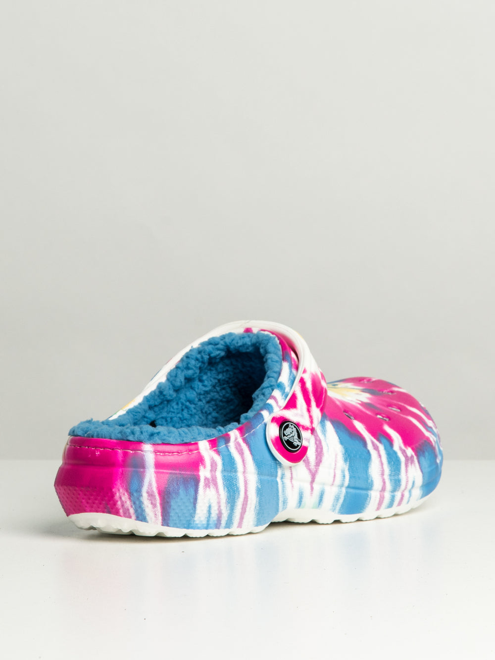 WOMENS CROCS CLASSIC LINED TIE DYE GRAPHIC CLOGS - CLEARANCE