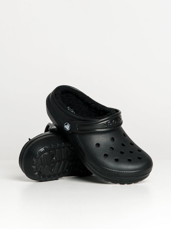CROCS KIDS CLASSIC LINED KIDS CLOG - BLACK