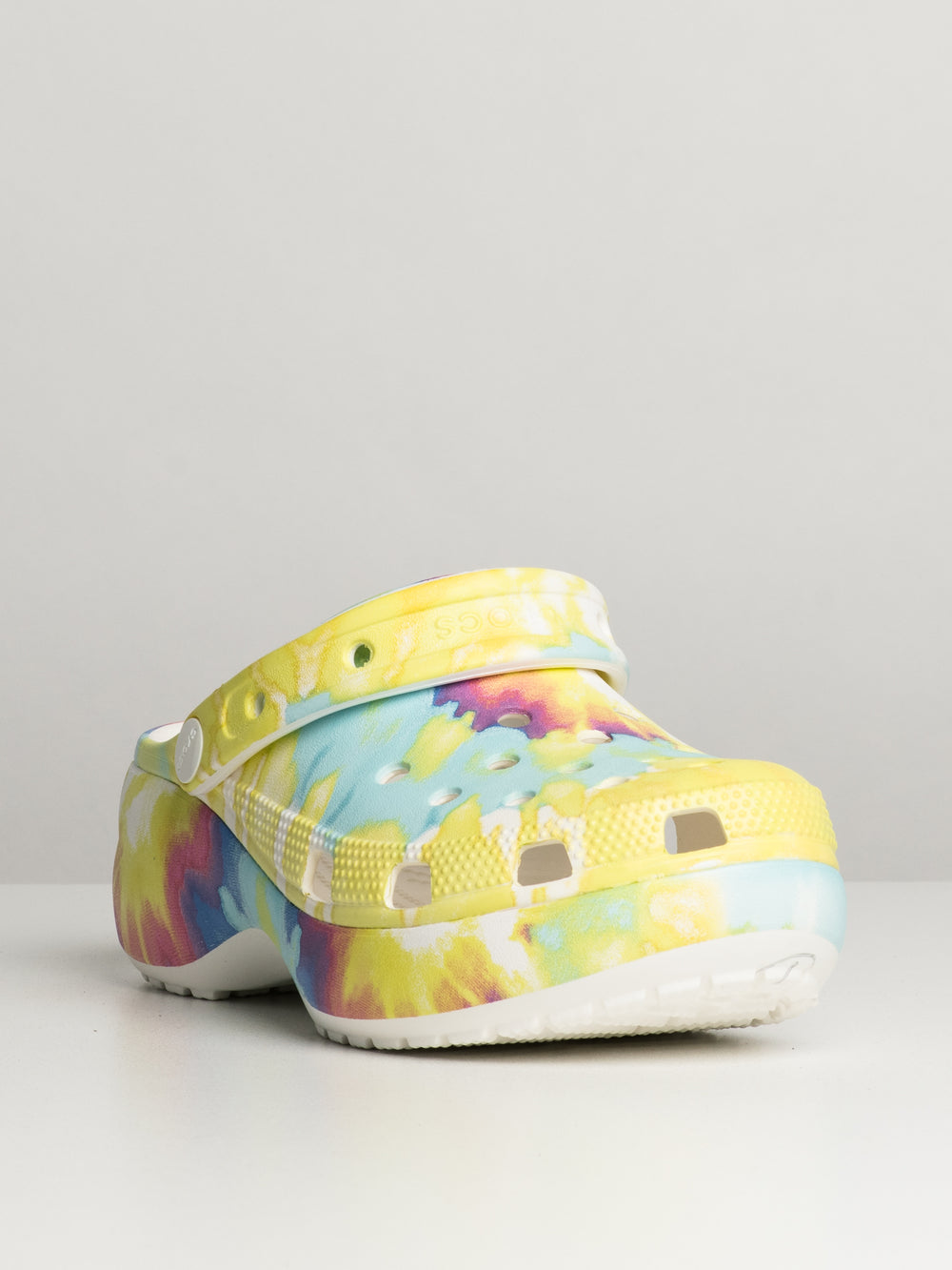 WOMENS CROCS CLASSIC TIE DYE PLATFORM CLOGS - CLEARANCE