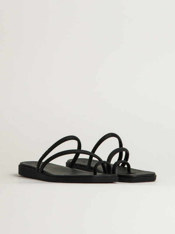 WOMENS CROCS MIAMI TOE LOOP SANDAL - BLACK