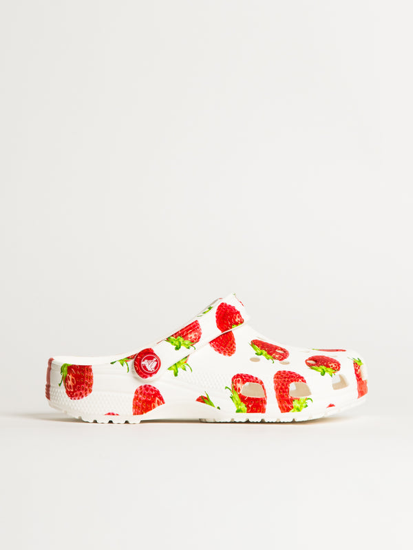 WOMENS CROCS CLASSIC FRUITS CLOG - STRAWBERRY