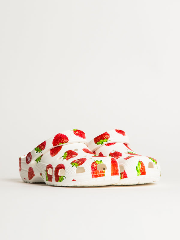 WOMENS CROCS CLASSIC FRUITS CLOG - STRAWBERRY
