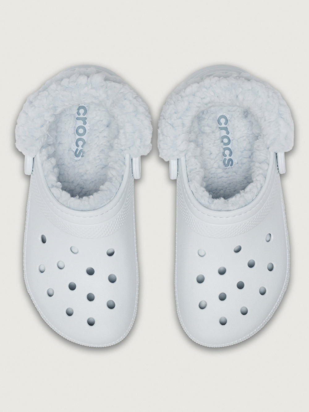 WOMENS CROCS CLASSIC FLEECE LINED CLOG SLIP-ON - LIGHT BLUE