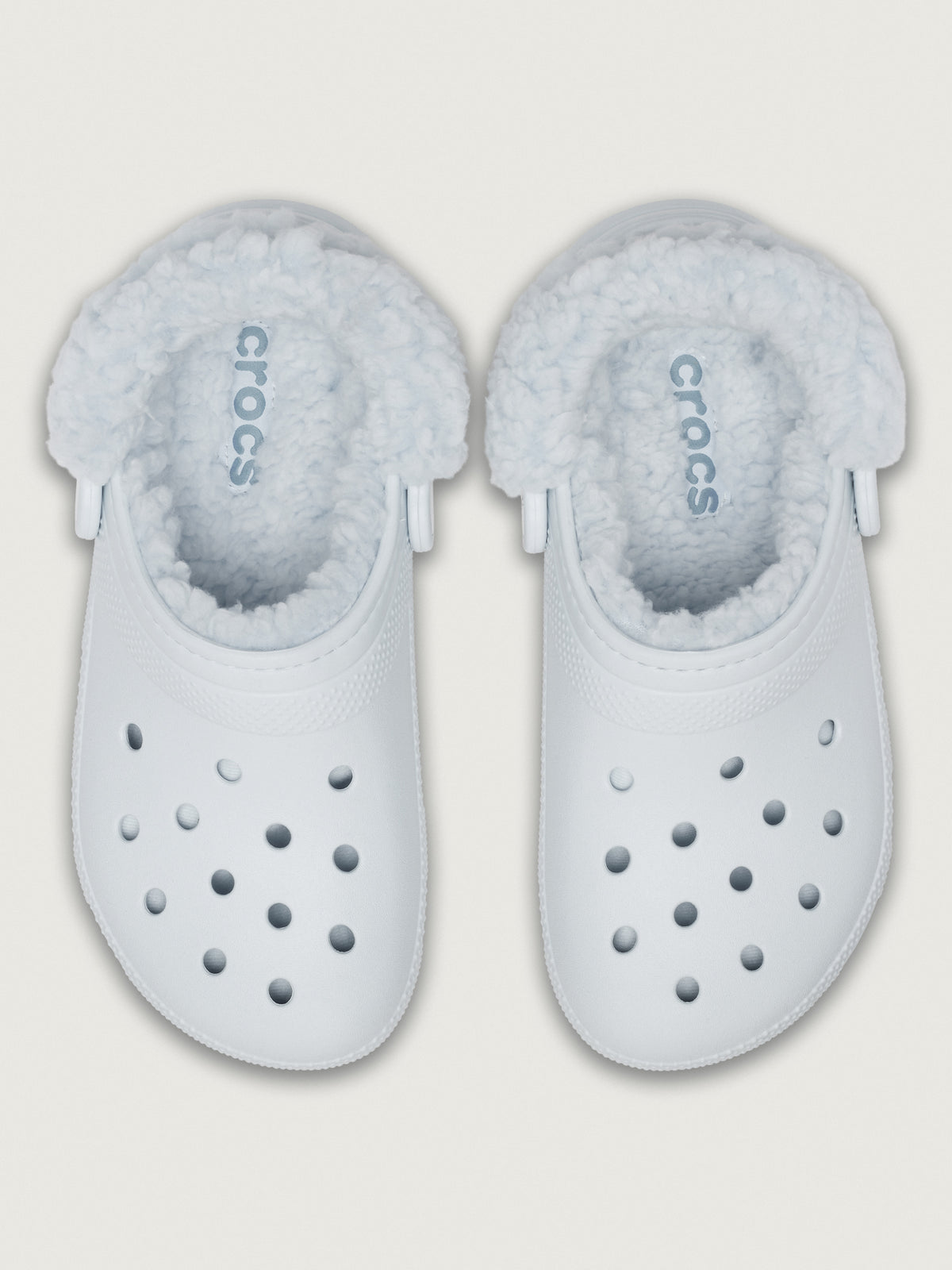WOMENS CROCS CLASSIC FLEECE LINED CLOG SLIP-ON - LIGHT BLUE